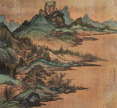 陈焕 山水 绢本立轴